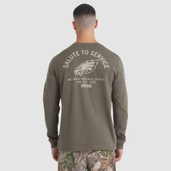 Philadelphia Eagles 2025 Salute to Service Sideline Long Sleeve T-Shirt Olive - Nike