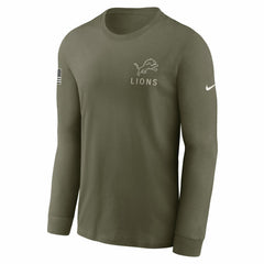 Detroit Lions 2025 Salute to Service Sideline Long Sleeve T-Shirt Olive - Nike