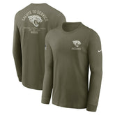 Jacksonville Jaguars 2025 Salute to Service Sideline Long Sleeve T-Shirt Olive - Nike
