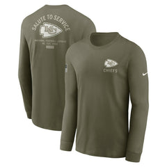 Kansas City Chiefs 2025 Salute to Service Sideline Long Sleeve T-Shirt Olive - Nike