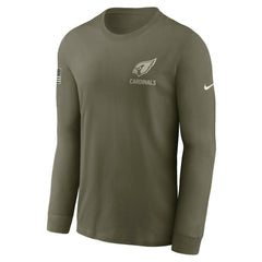 Arizona Cardinals 2025 Salute to Service Sideline Long Sleeve T-Shirt Olive - Nike