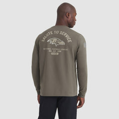 Baltimore Ravens 2025 Salute to Service Sideline Long Sleeve T-Shirt Olive - Nike