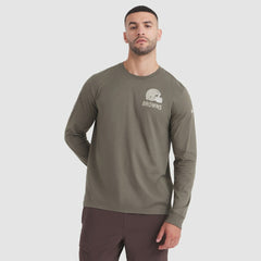 Cleveland Browns 2025 Salute to Service Sideline Long Sleeve T-Shirt Olive - Nike