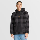 Chicago Bears Elements Plaid Polar Fleece Quarter-Zip Hoodie Black - Fanatics