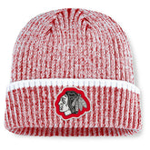 Chicago Blackhawks Fanatics Fundamental Haze Cuffed Knit Hat Red/White