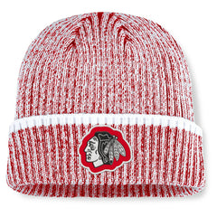 Chicago Blackhawks Fanatics Fundamental Haze Cuffed Knit Hat Red/White