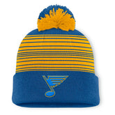 St. Louis Blues - Fanatics Fundamental Spirit Cuffed Pom Knit Hat Navy