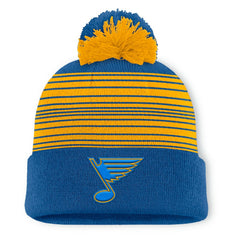 St. Louis Blues - Fanatics Fundamental Spirit Cuffed Pom Knit Hat Navy