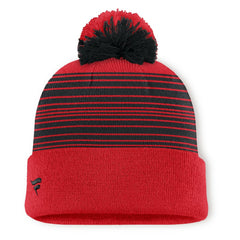 Chicago Blackhawks Fanatics Fundamental Spirit Cuffed Pom Knit Hat Red