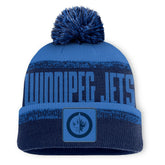 Winnipeg Jets - Fanatics Fundamentals Thrive Cuffed Knit Hat with Pom Navy/Blue