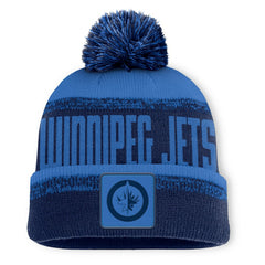 Winnipeg Jets - Fanatics Fundamentals Thrive Cuffed Knit Hat with Pom Navy/Blue