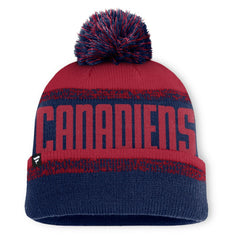 Montreal Canadiens - Fanatics Fundamentals Thrive Cuffed Knit Hat with Pom Navy/Red