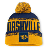 Nashville Predators - Fanatics Fundamentals Thrive Cuffed Knit Hat with Pom Gold/Navy