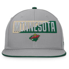 Minnesota Wild - Fanatics Fundamentals Duo Split Logo Snapback Hat Gray