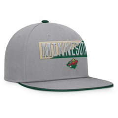 Minnesota Wild - Fanatics Fundamentals Duo Split Logo Snapback Hat Gray