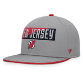 New Jersey Devils - Fanatics Fundamentals Duo Split Logo Snapback Hat Gray