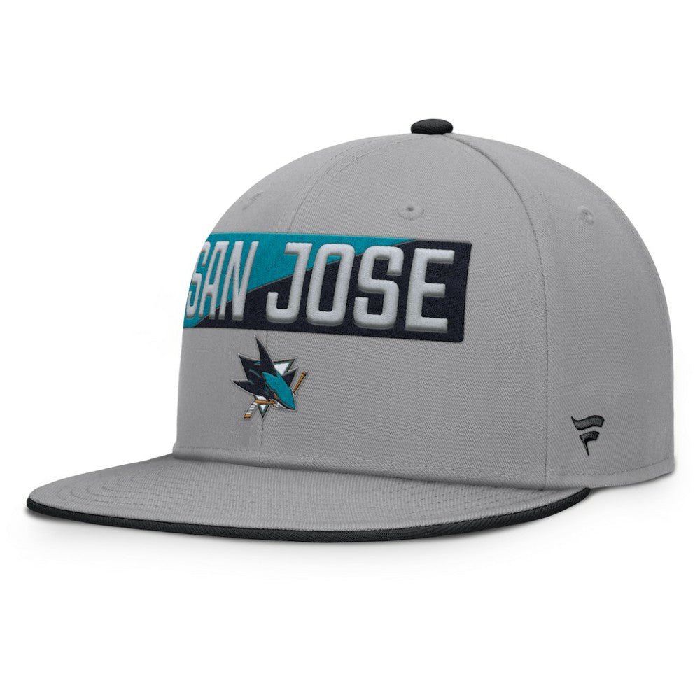 San Jose Sharks - Fanatics Fundamentals Duo Split Logo Snapback Hat Gray