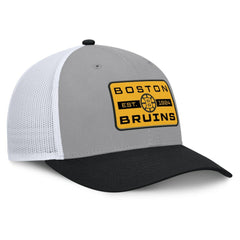 Boston Bruins Fanatics Fundamental Adapt Trucker Adjustable Hat Gray/Black