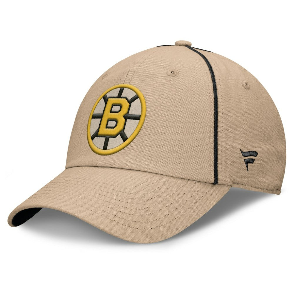 Boston Bruins Fanatics Heritage Setoff Adjustable Hat Tan