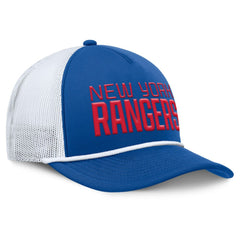 New York Rangers Fanatics Heritage Dutch A-Frame Trucker Adjustable Hat Blue/White