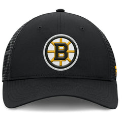 Boston Bruins Fanatics Authentic Pro Home Ice Trucker Adjustable Hat Black