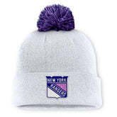 New York Rangers Fanatics Authentic Pro Hockey Fights Cancer Cuffed Knit Hat with Pom White