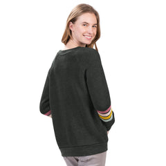 New York Mets G-III 4Her by Carl Banks Women's Allana Stripe Pullover Sweatshirt On Sale