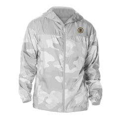 Boston Bruins Columbia Camo Flash Challenger Omni-Shade Full-Zip Hoodie Windbreaker Gray
