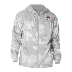 Florida Panthers - Columbia Camo Flash Challenger Omni-Shade Full-Zip Hoodie Windbreaker White