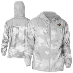 Minnesota Wild - Columbia Camo Flash Challenger Omni-Shade Full-Zip Hoodie Windbreaker Gray