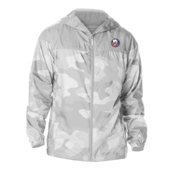New York Islanders - Columbia Camo Flash Challenger Omni-Shade Full-Zip Hoodie Windbreaker Gray