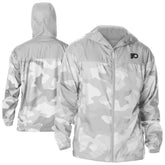 Philadelphia Flyers - Columbia Camo Flash Challenger Omni-Shade Full-Zip Hoodie Windbreaker Gray