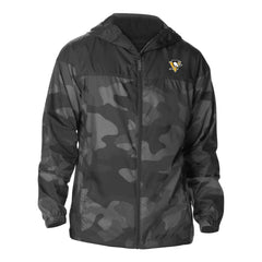 Pittsburgh Penguins Columbia Camo Flash Challenger Omni-Shade Full-Zip Hoodie Windbreaker Black