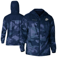 Vancouver Canucks - Columbia Camo Flash Challenger Omni-Shade Full-Zip Hoodie Windbreaker Navy