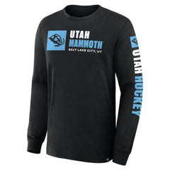 Utah Mammoth - Fanatics Goal Crease Legacy Long Sleeve T-Shirt Black