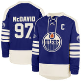 Connor McDavid Edmonton Oilers - '47 Player Name & Number Sweep Check Eternal Lacer Sweatshirt Royal