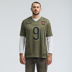 Joe Burrow Cincinnati Bengals 2025 Salute to Service Limited Jersey Olive - Nike