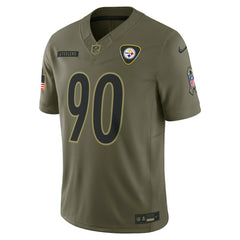 T.J. Watt Pittsburgh Steelers 2025 Salute to Service Limited Jersey Olive - Nike
