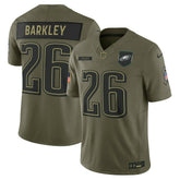 Saquon Barkley Philadelphia Eagles 2025 Salute to Service Limited Jersey Olive - Nike