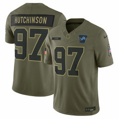 Aidan Hutchinson Detroit Lions 2025 Salute to Service Limited Jersey Olive - Nike