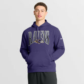 Baltimore Ravens Full Blitz Club Fleece Pullover Hoodie Purple - Nike