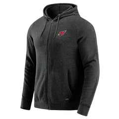 Arizona Cardinals J. Palmer Players Lounge Tri-Blend Full-Zip Hoodie Dark Heather Gray - NFL