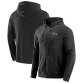 Baltimore Ravens J. Palmer Players Lounge Tri-Blend Full-Zip Hoodie Dark Heather Gray - NFL