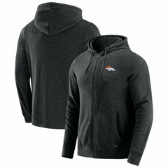 Denver Broncos J. Palmer Players Lounge Tri-Blend Full-Zip Hoodie Dark Heather Gray - NFL