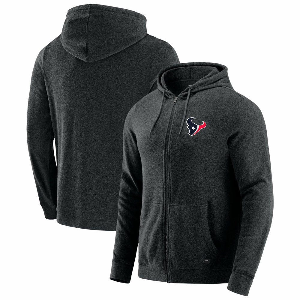 Houston Texans J. Palmer Players Lounge Tri-Blend Full-Zip Hoodie Dark Heather Gray - NFL