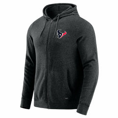 Houston Texans J. Palmer Players Lounge Tri-Blend Full-Zip Hoodie Dark Heather Gray - NFL