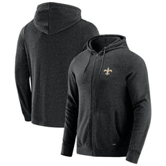 New Orleans Saints J. Palmer Players Lounge Tri-Blend Full-Zip Hoodie Dark Heather Gray - NFL