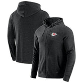 Kansas City Chiefs J. Palmer Players Lounge Tri-Blend Full-Zip Hoodie Dark Heather Gray - NFL