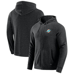 Miami Dolphins J. Palmer Players Lounge Tri-Blend Full-Zip Hoodie Dark Heather Gray - NFL