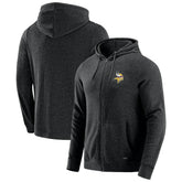Minnesota Vikings J. Palmer Players Lounge Tri-Blend Full-Zip Hoodie Dark Heather Gray - NFL